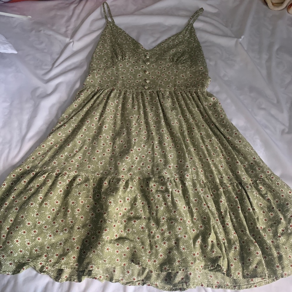 light green daisy floral sundress